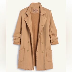 NWOT Frank & Eileen Belfast Trench Triple Fleece Camel Tan Size Medium